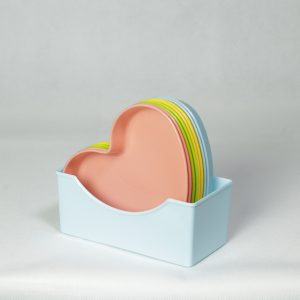 Heart shape serving plate set with stand for Eid Karachi - Plastika Karachi
